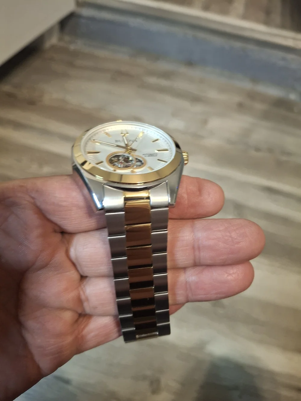 Bulova Men’s Two-Tone Automatic Watch - Gold & Silver